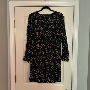 Loft Black Floral Shirtdress